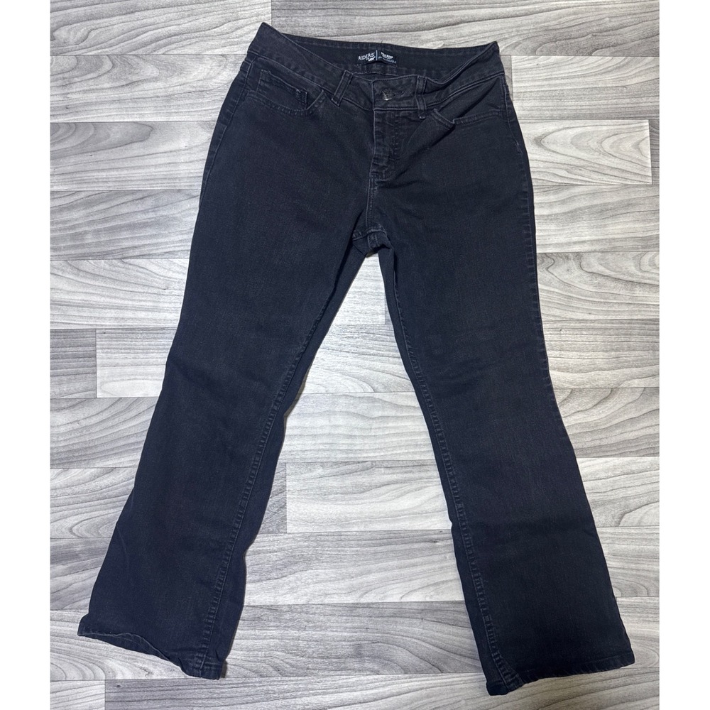 Riders by Lee Black Bootcut Jeans Womens 6P Mid Rise Motorized 130N480